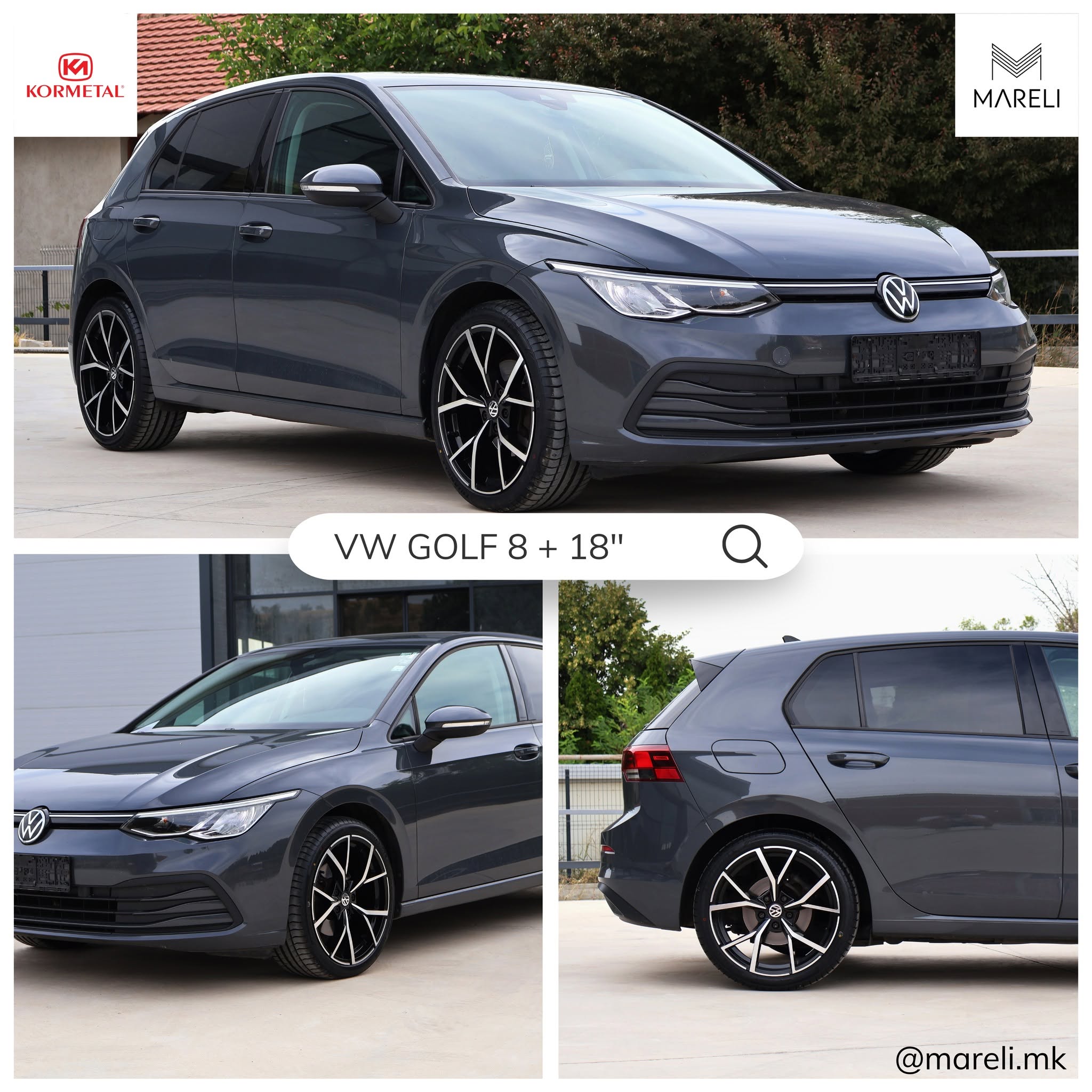 VW Golf 8 · 18″ · Монтирано во Mareli